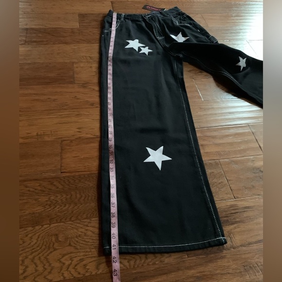 Romwe White Stars Black‎ Carpenter Cargo Pants - Picture 11 of 15